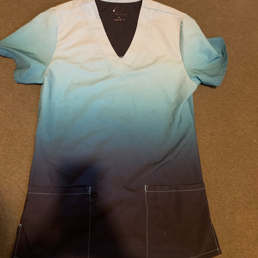 Gt Performance Scrub Top Blue To Black Fade Gt Performance Scrub Top Blue To Black Fade